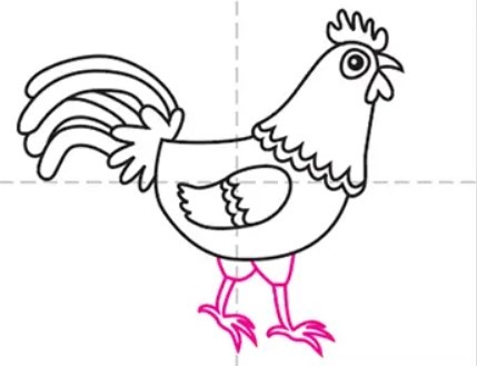 vẽ con gà 8