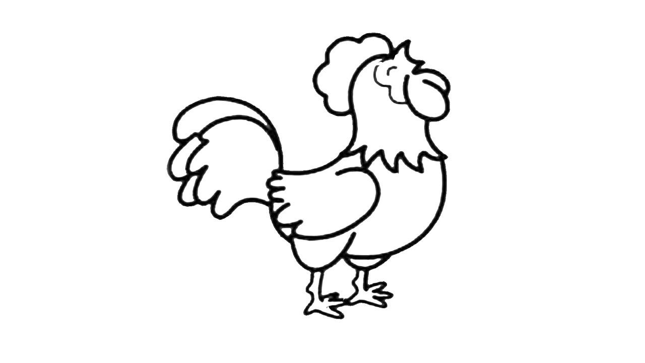 vẽ con gà trống 15