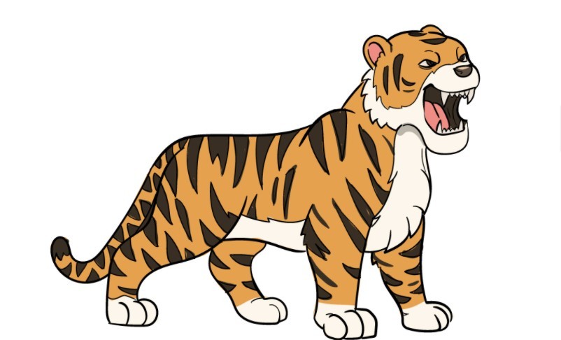 vẽ con hổ 9