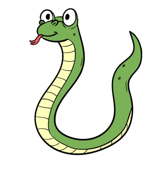vẽ con rắn 10