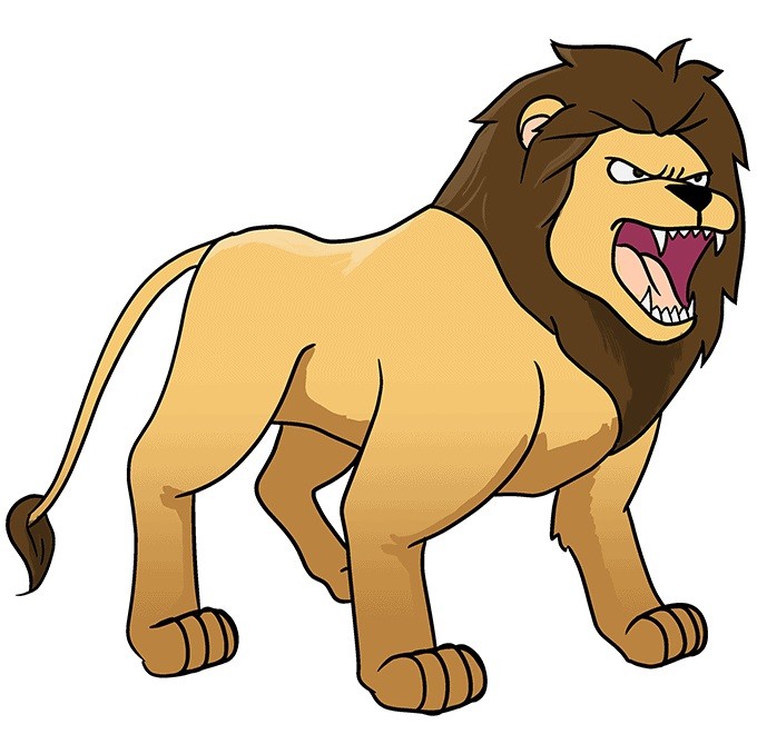 vẽ con sư tử 23