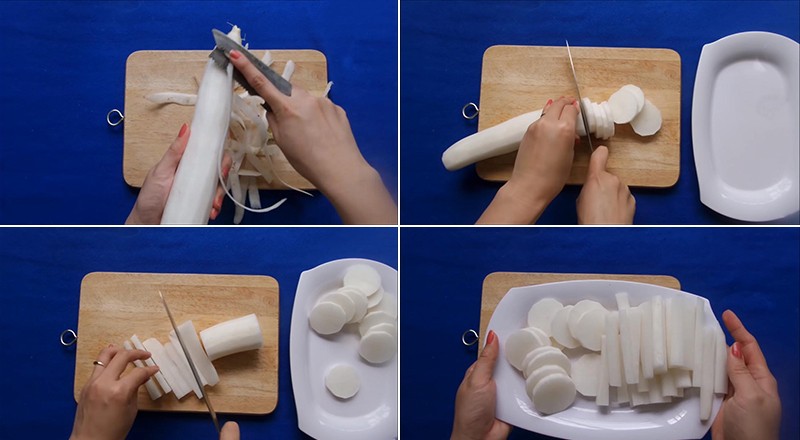 cách làm củ cải muối Hàn Quốc