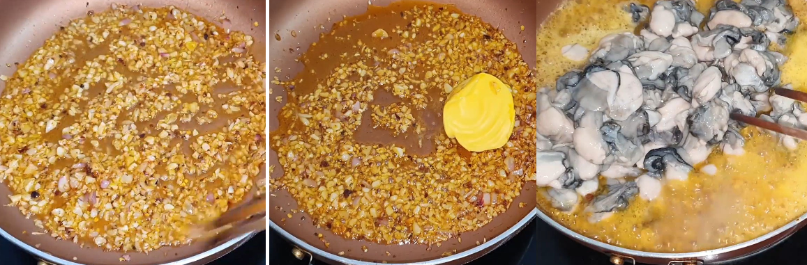 cách làm hàu xào bơ tỏi