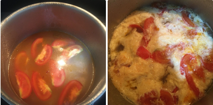cách nấu canh trứng cà chua 