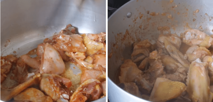 Cách làm gà nấu cá mòi