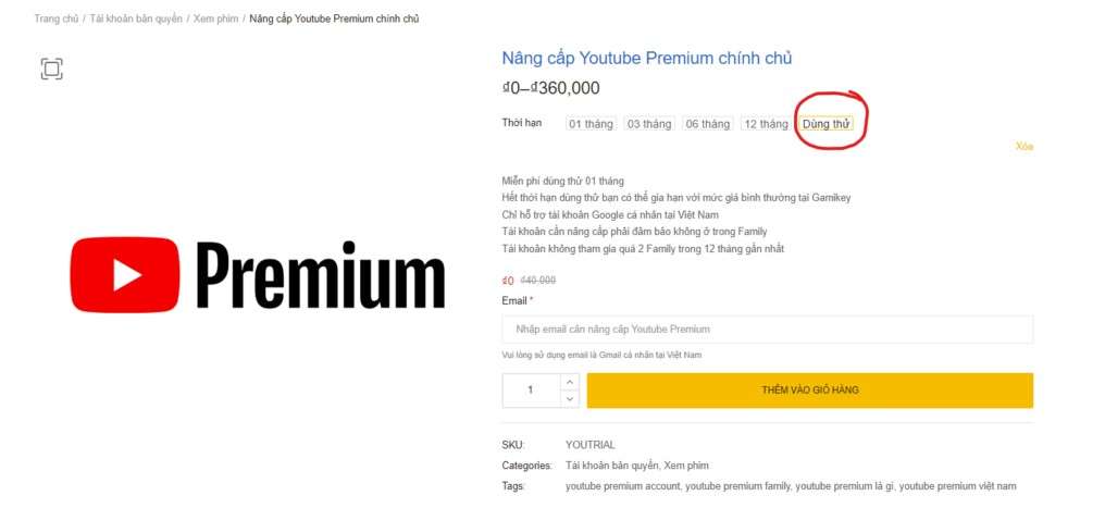Tài Khoản Youtube Premium Miễn Phí 3