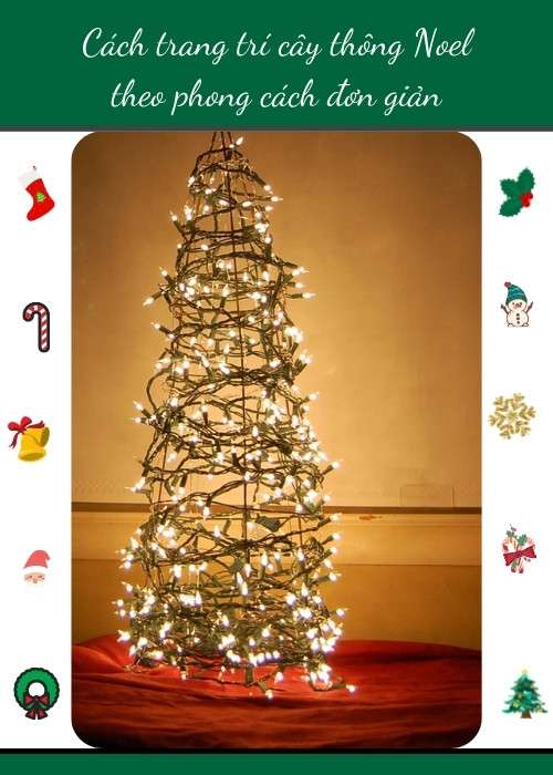 Cách trang trí cây thông Noel theo phong cách đơn giản