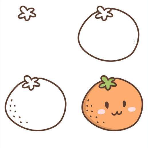 Cách vẽ quả cam