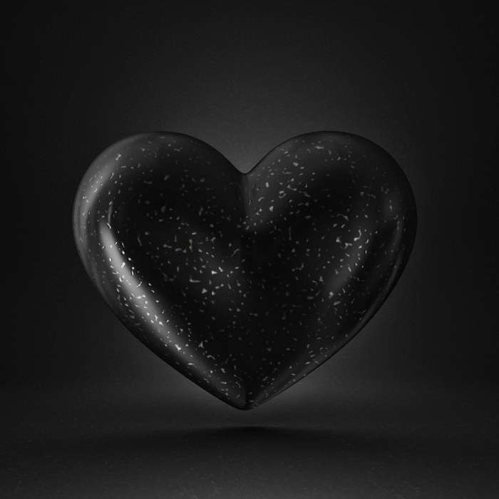 Hình trái tim màu đen đẹp