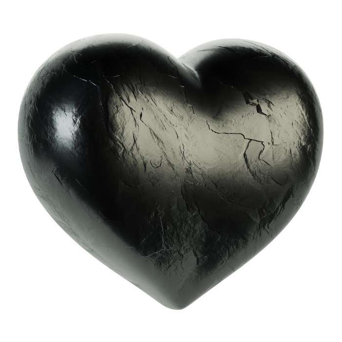 Hình trái tim màu đen đẹp