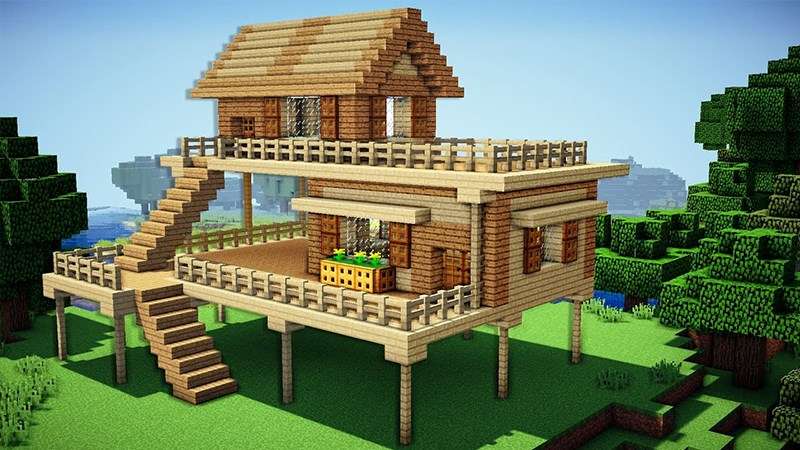 cách xây nhà trong minecraft 22