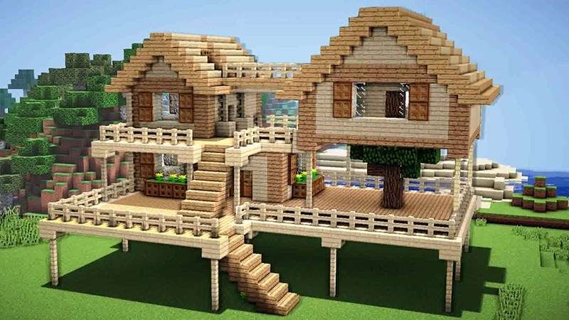 cách xây nhà trong minecraft 24