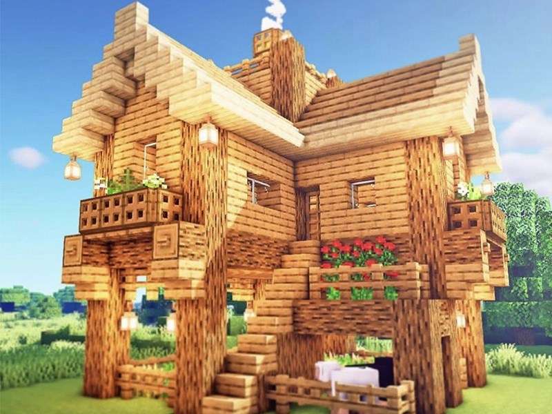 cách xây nhà trong minecraft 26