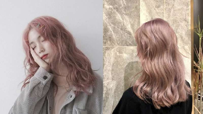 Màu tóc hồng khói