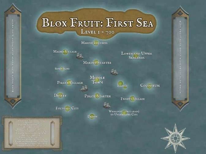 Bản đồ Blox Fruit Sea 3 2 1 2