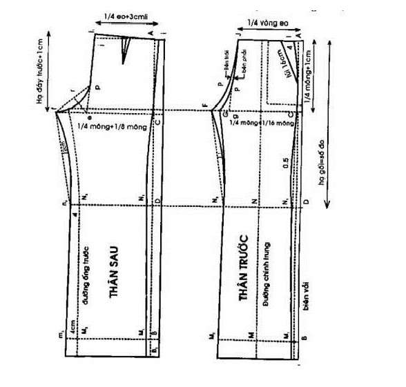 cách cắt quần tây 3