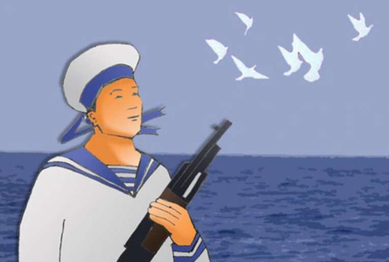 cách vẽ chú bộ đội hải quân 11