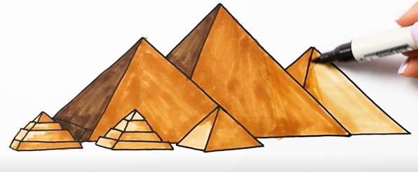 cách vẽ kim tự tháp 1