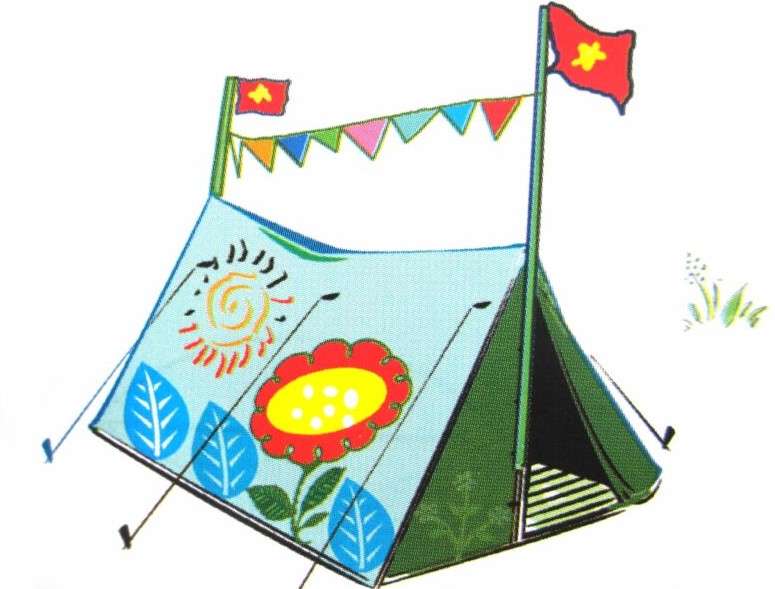cách vẽ lều trại 11