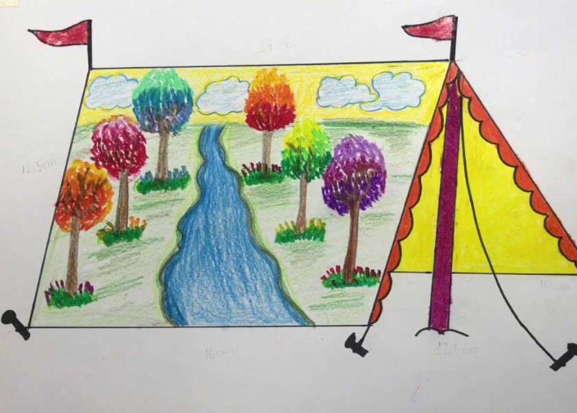 cách vẽ lều trại 17