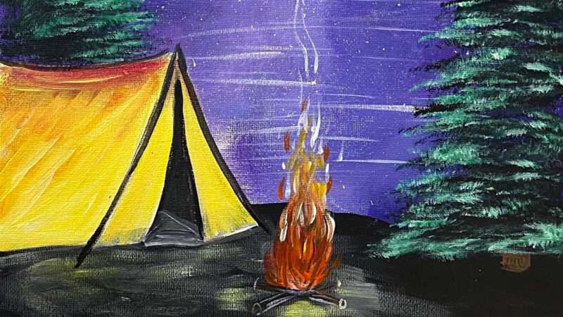 cách vẽ lều trại 29
