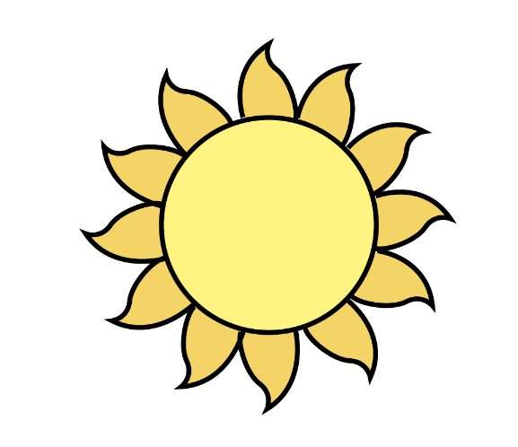 cách vẽ ông mặt trời 17