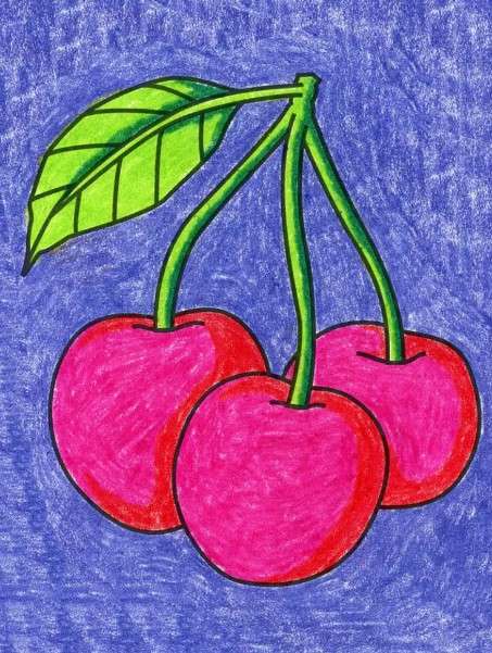 cách vẽ quả cherry 13