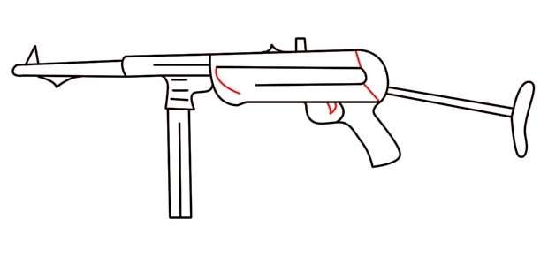 cách vẽ súng 8