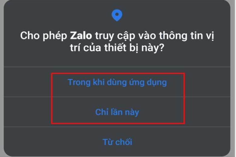 Cách bật tìm quanh đây của Zalo