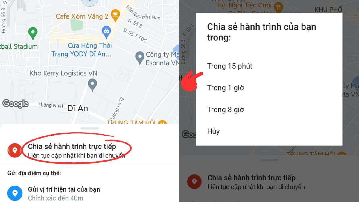 Cách chia sẻ vị trí trên Zalo điện thoại Android