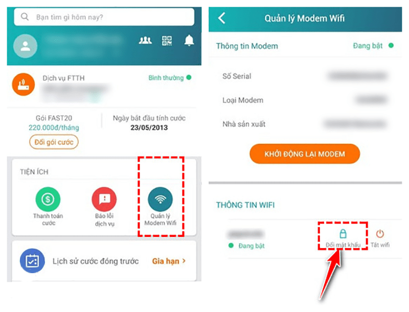 Đổi mật khẩu Wi-Fi Viettel trên điện thoại