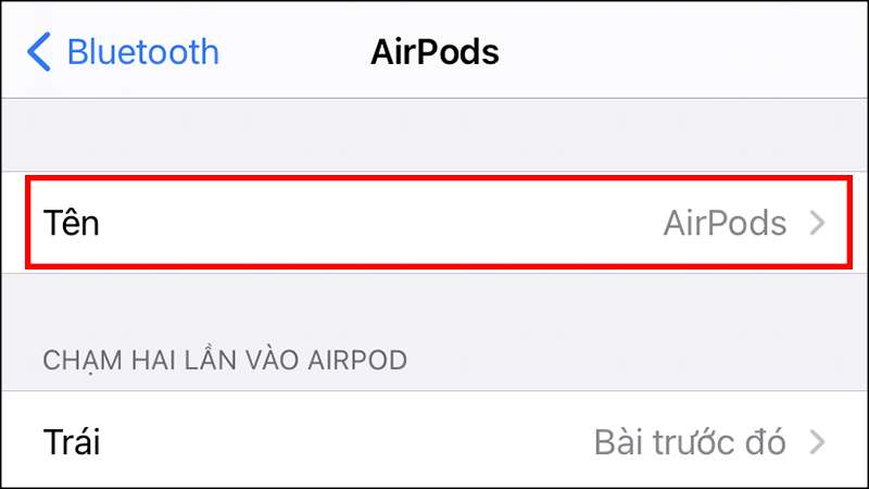 Cách đổi tên Airpods trên iPhone/iPad