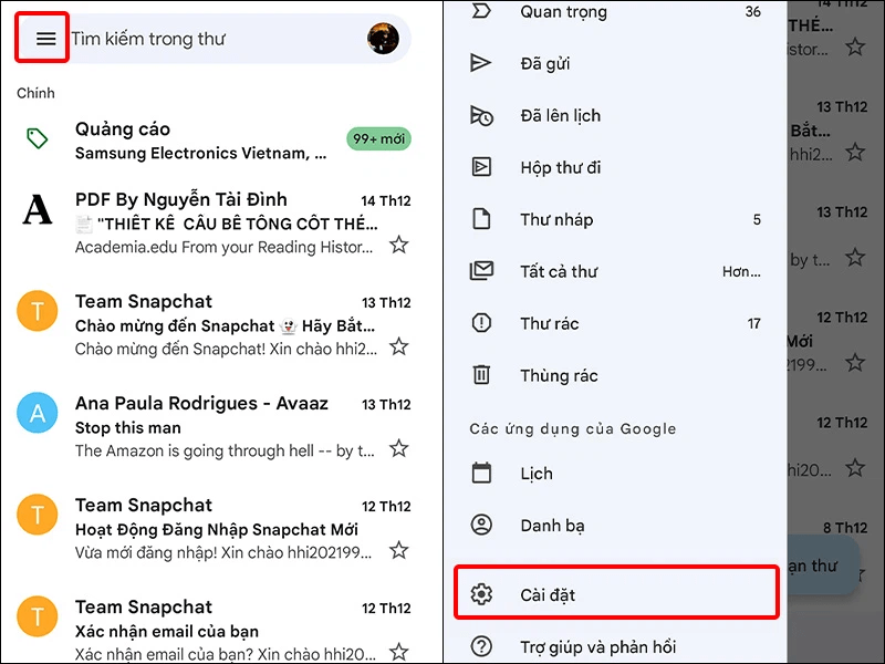 Cách thay đổi tên Gmail trên điện thoại SamSung, iPhone