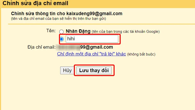 Cách thay đổi tên Gmail trên máy tính đơn giản