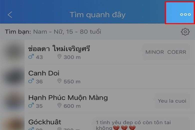 Cách tắt tính năng tìm quanh đây của Zalo