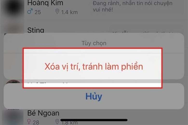 Cách tắt tính năng tìm quanh đây của Zalo