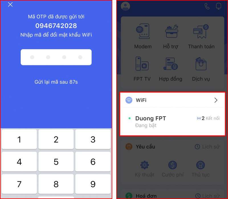 Cách đổi mật khẩu wifi FPT trên điện thoại bằng ứng dụng Hi FPT