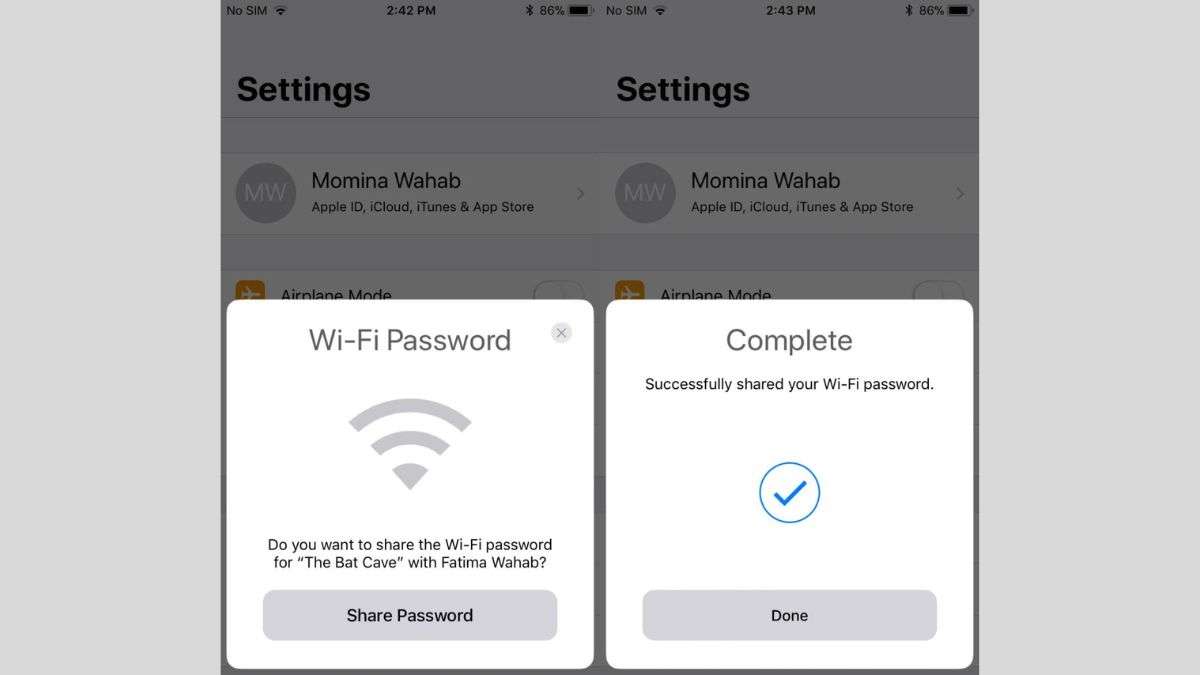 Chia sẻ mật khẩu Wifi giữa 2 iPhone