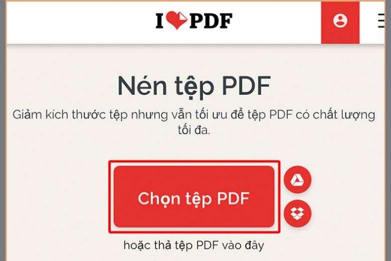 Cách giảm/nén dung lượng file PDF online bằng I Love PDF