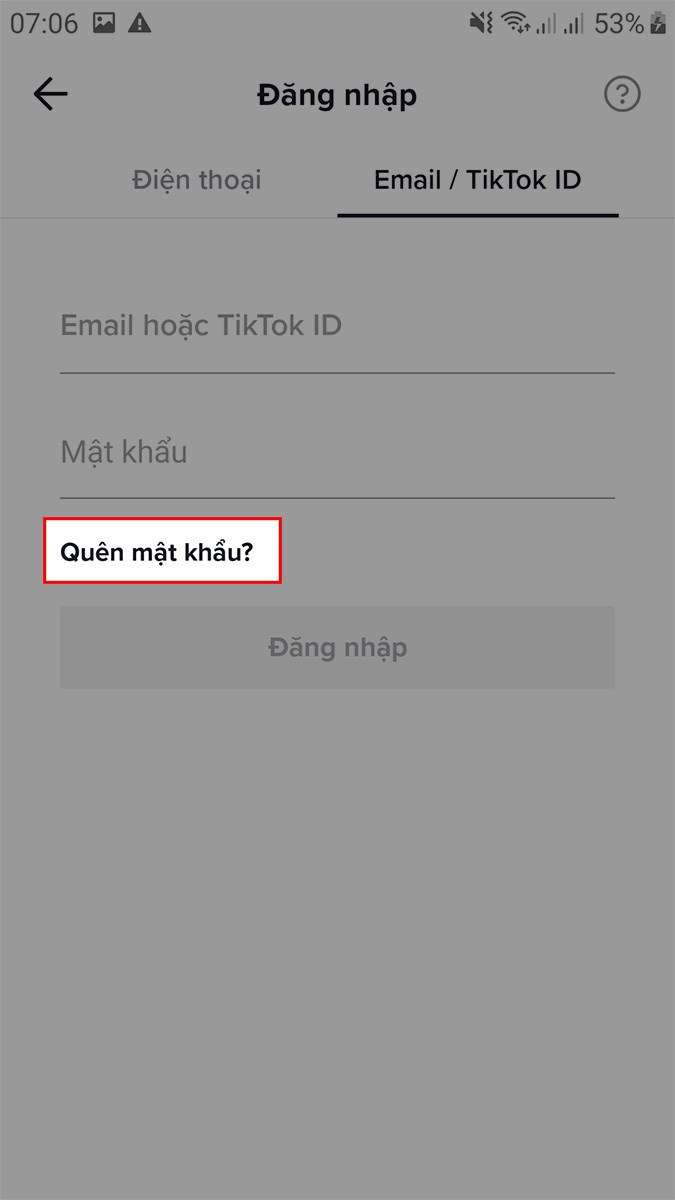 Cách lấy lại nick TikTok bị mất bằng Email