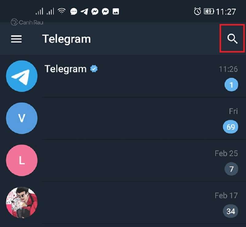 Cách tìm nhóm trên Telegram bằng thanh tìm kiếm