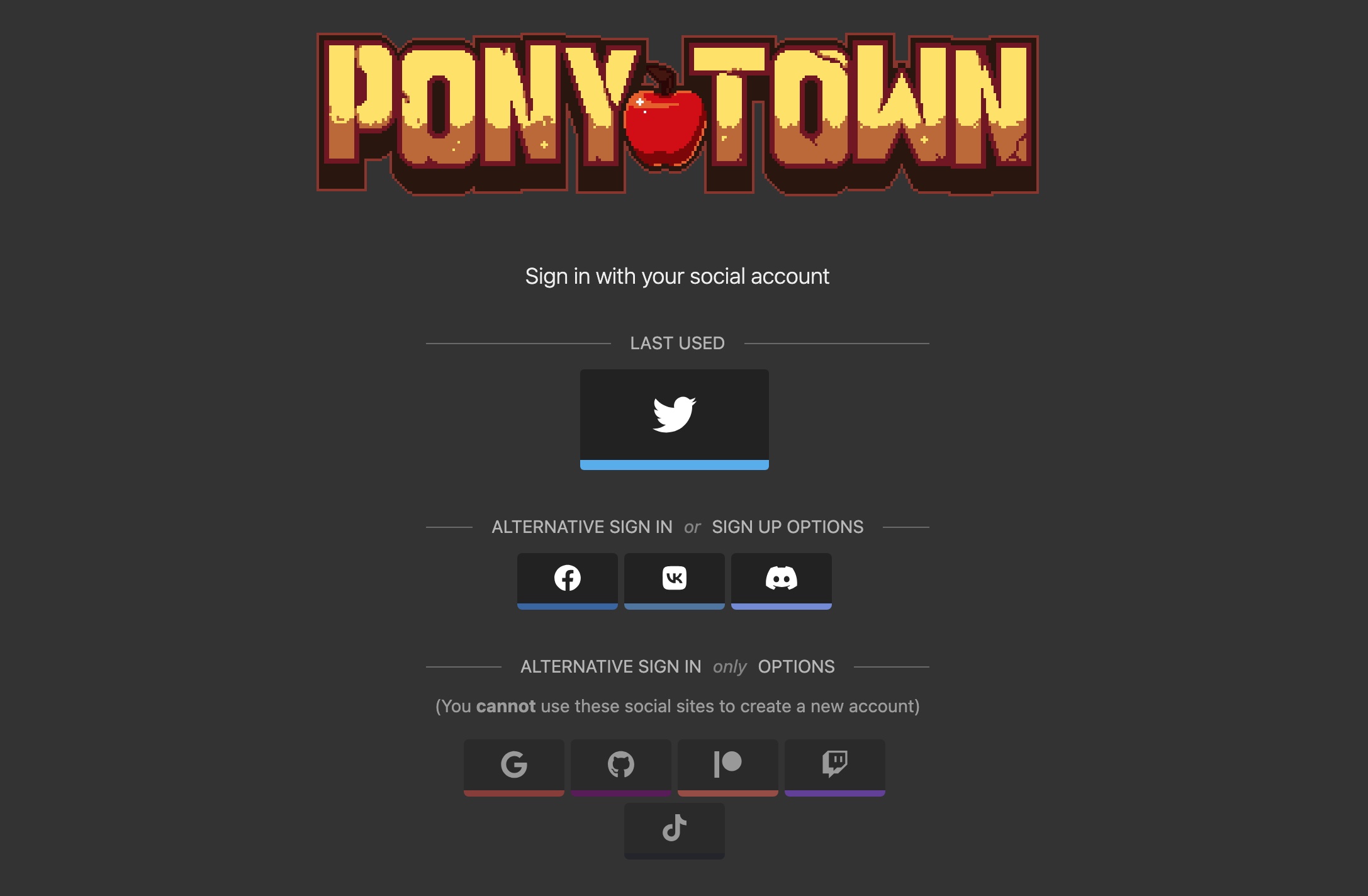 Tạo tài khoản Pony Town