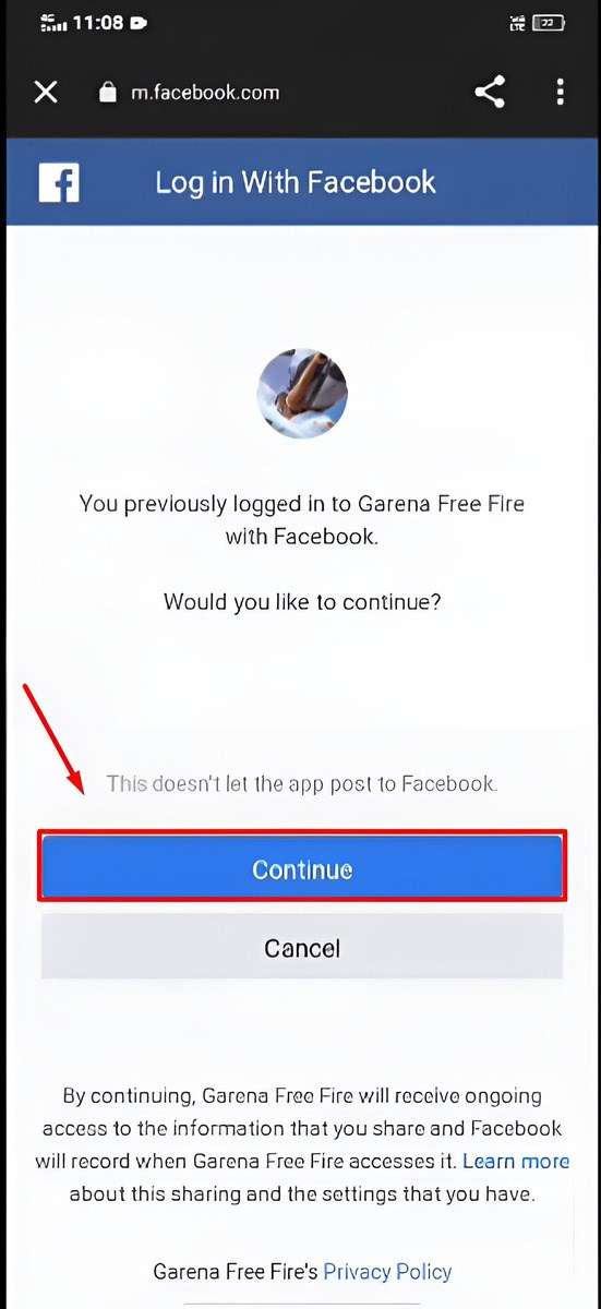 Cách đăng nhập Free Fire bằng tài khoản Facebook khác trên Android