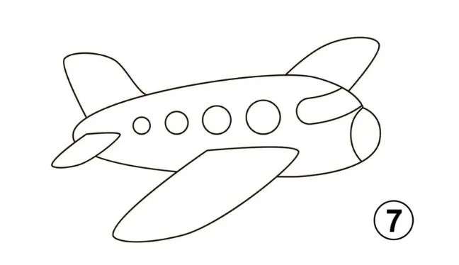 cách vẽ máy bay 9