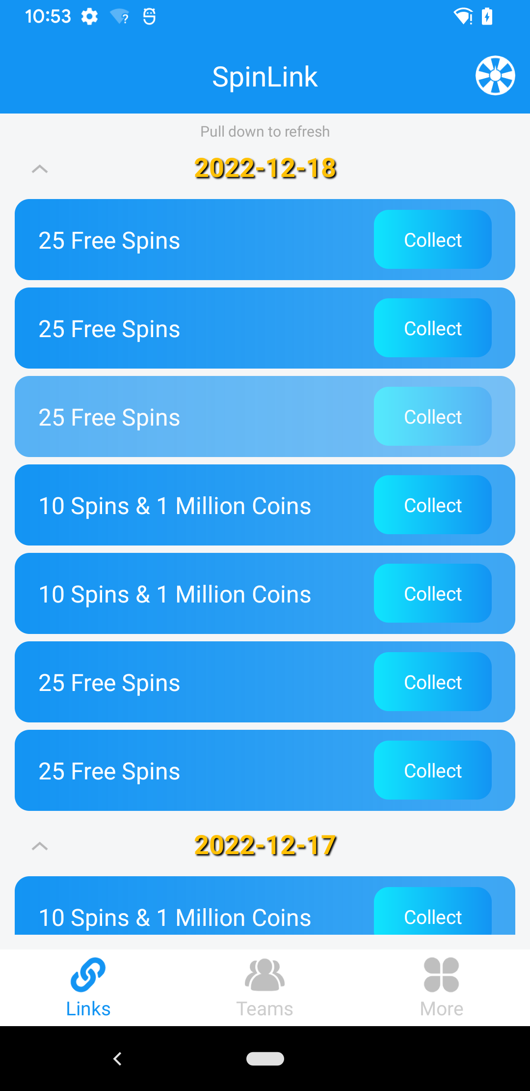 Daily Spins and Coin Android và iOS