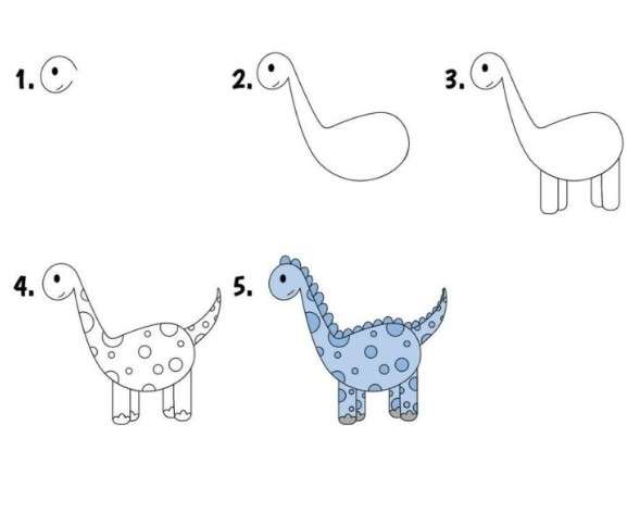 cách vẽ khủng long 12