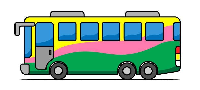 cách vẽ xe buýt 8