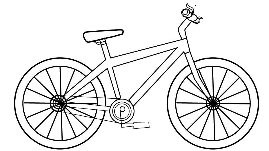 cách vẽ xe đạp 12