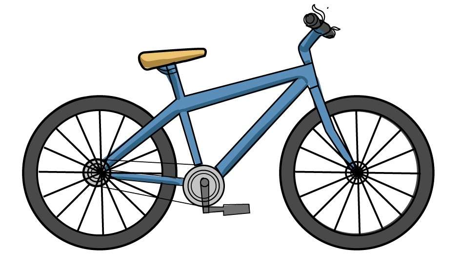 cách vẽ xe đạp 13