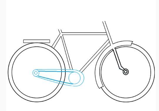 cách vẽ xe đạp 15